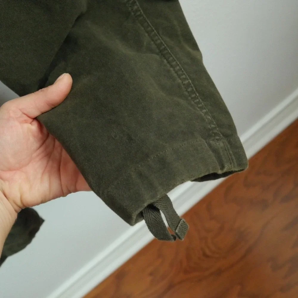 Banana Republic Traveler Moleskin Cargo Pant Olive Green 34S Paratrooper Utility